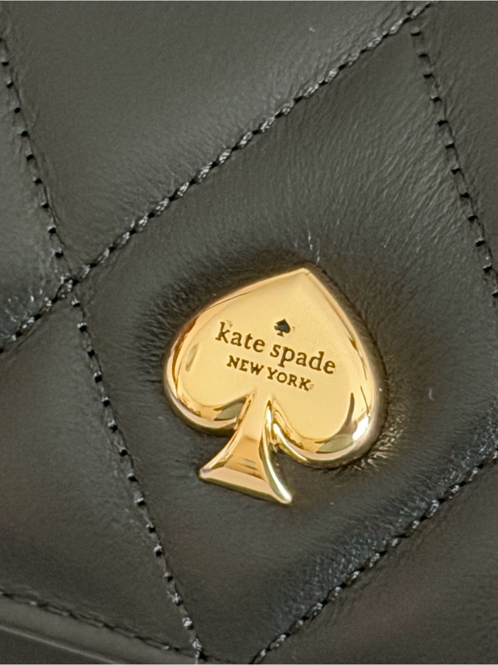 kate spade Heart Barrel Quilted Crossbody Black with Gold Hardware NWT - Picture 10 of 15